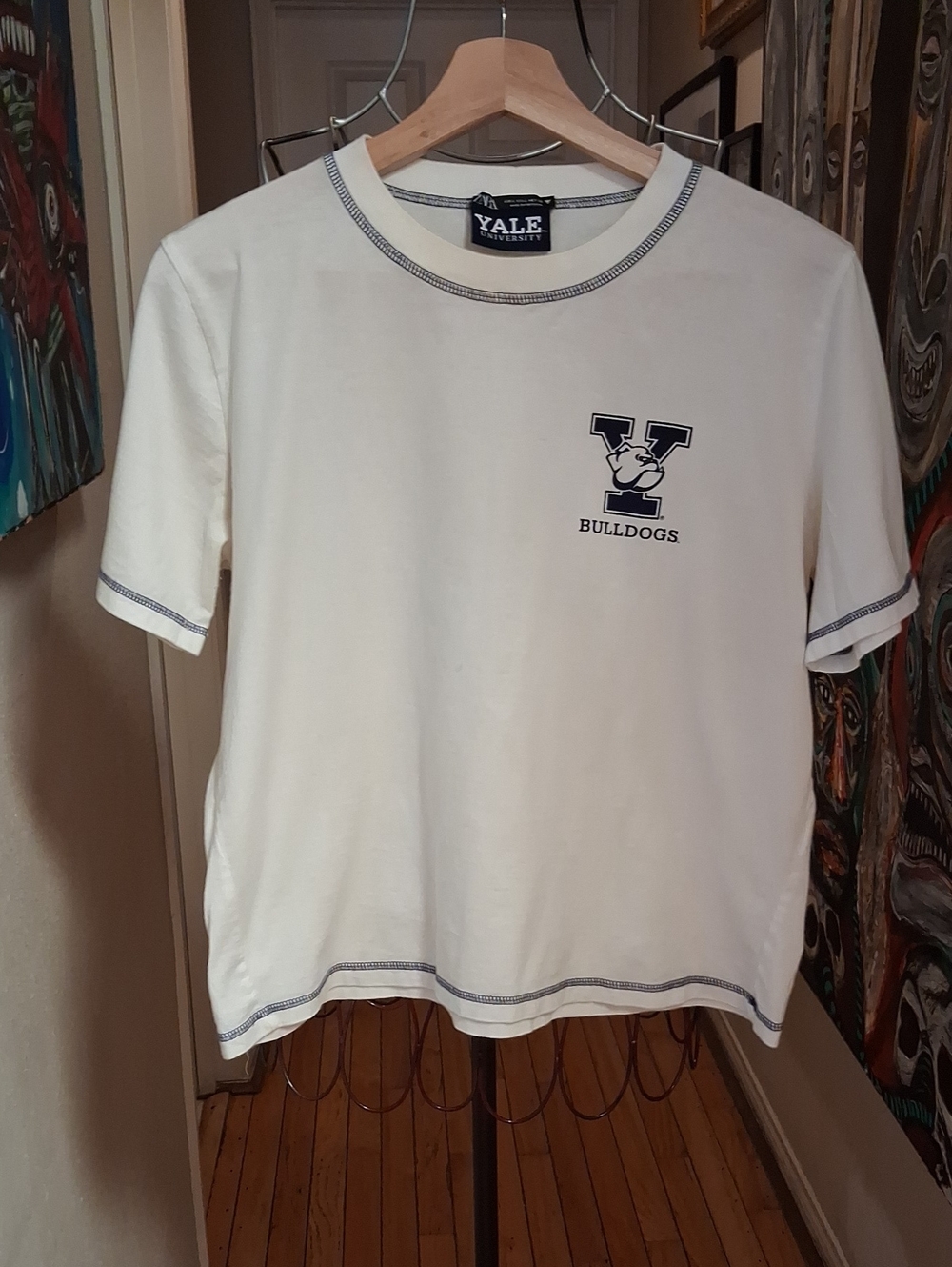 Yale Bulldogs Cream Logo Tee